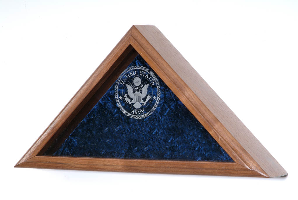 Engraved Flag Display Case